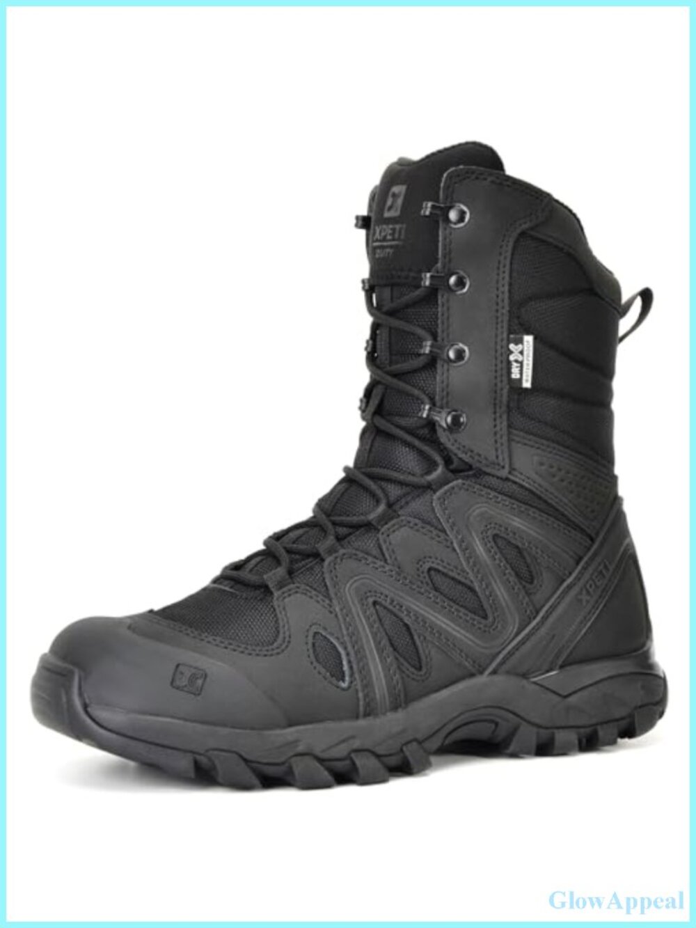 Waterproof Tactical Combat Boots for Women, Leather, Mid-Calf, Lace-Up, Hiking